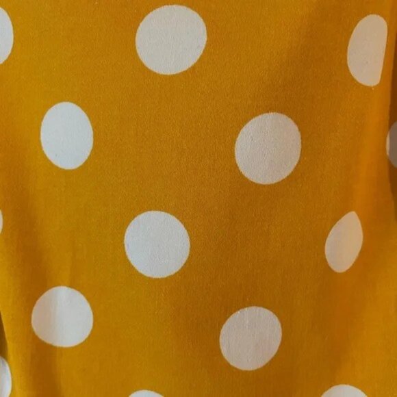 Pinup Girl Clothing Golightly Netti Dress Yellow Polka Dot - Picture 4 of 4